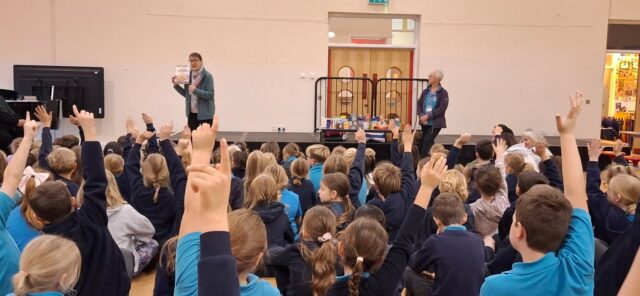 Diolch yn fawr i Rhiannon a Dawn o Fanc Bwyd Aberteifi am ymweld â ni heddiw a rhannu gwybodaeth mor ddiddorol a phwysig am waith y Banc Bwyd. Diolch o galon hefyd i'n teuluoedd am eu rhoddion hael tuag at y Banc Bwyd.

‐-------------
Thank you to Rhiannon and Dawn from Cardigan Foodbank for visiting us today and sharing such interesting and important information about the vital work food banks do in our community. A heartfelt thank you to our families who donated items for the Foodbank.